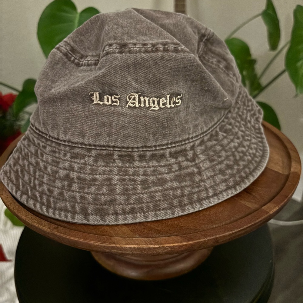Los Angeles Brown Bucket Hat One Size Cute Hat LA